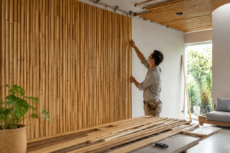 painel de bambu