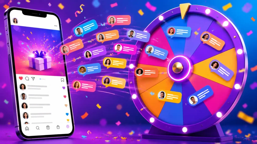 sorteador de cometários de redesocial online