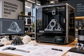 Impressão 3D na engenharia com impressora Creality K1 Max